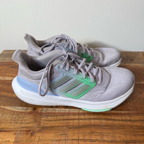 adidas Shoes - Adidas Bounce Gray and Green Athletic Shoes, Womens 8.5